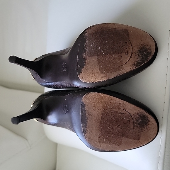 TORY BURCH Snake Print 5 inch Stiletto Heels SZ 8.5 - Picture 8 of 12